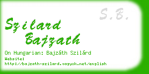 szilard bajzath business card
